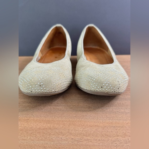 Women’s Ara Beck Ballet Flat Sequins Suede Cushioned Footbed Slip-on Heel - Picture 2 of 11